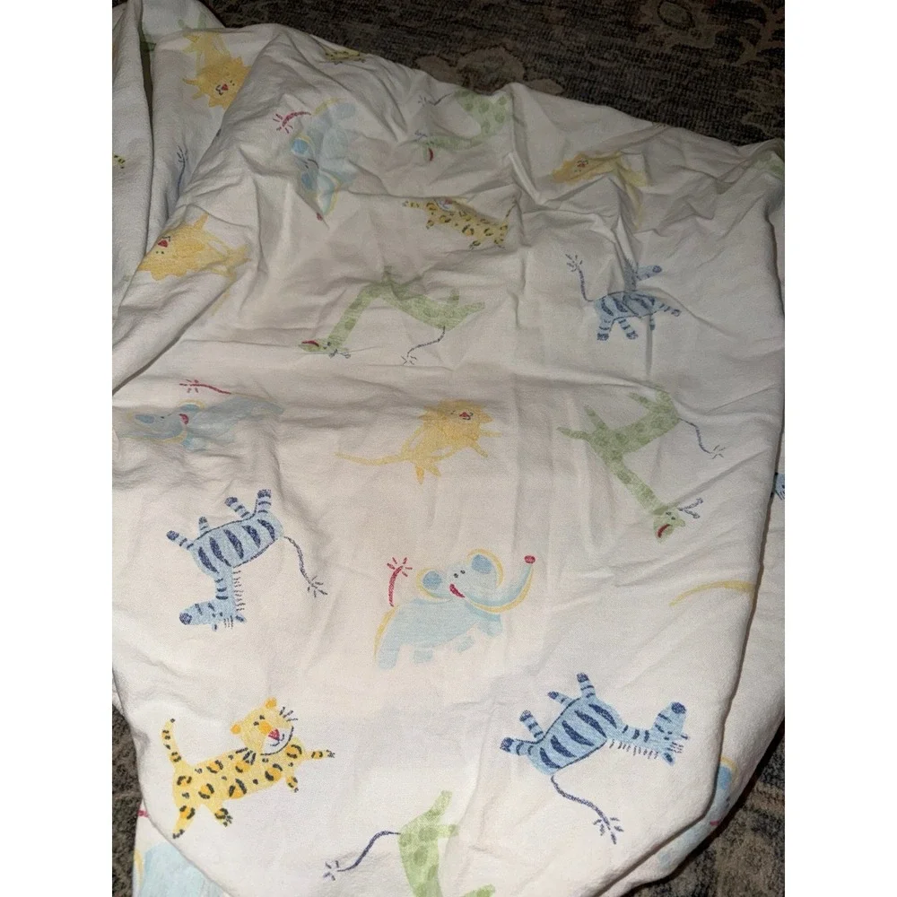 Pottery Barn Kids Jungle Friends Fitted Crib Sheet